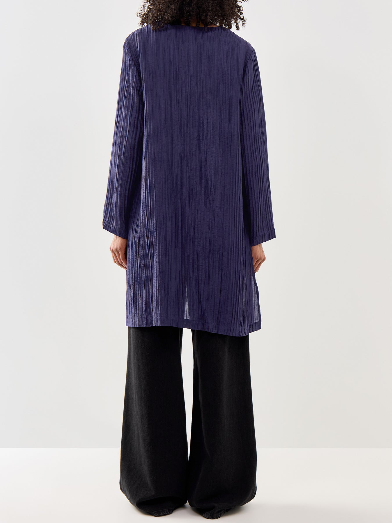 Round Neck Jacket Navy