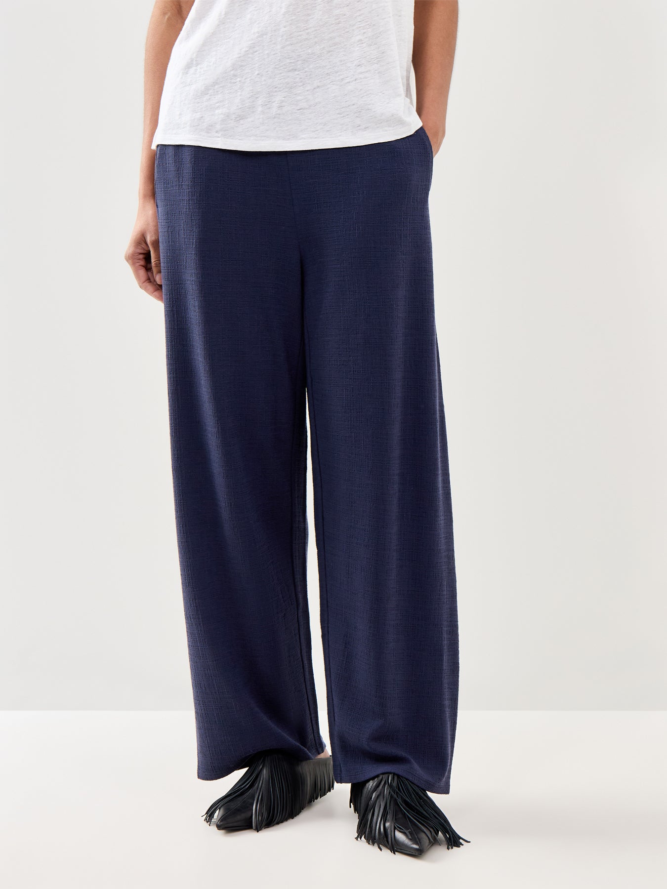 Straight Ankle Pants Navy