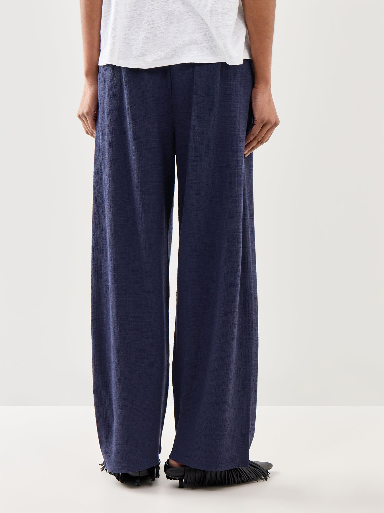Straight Ankle Pants Navy