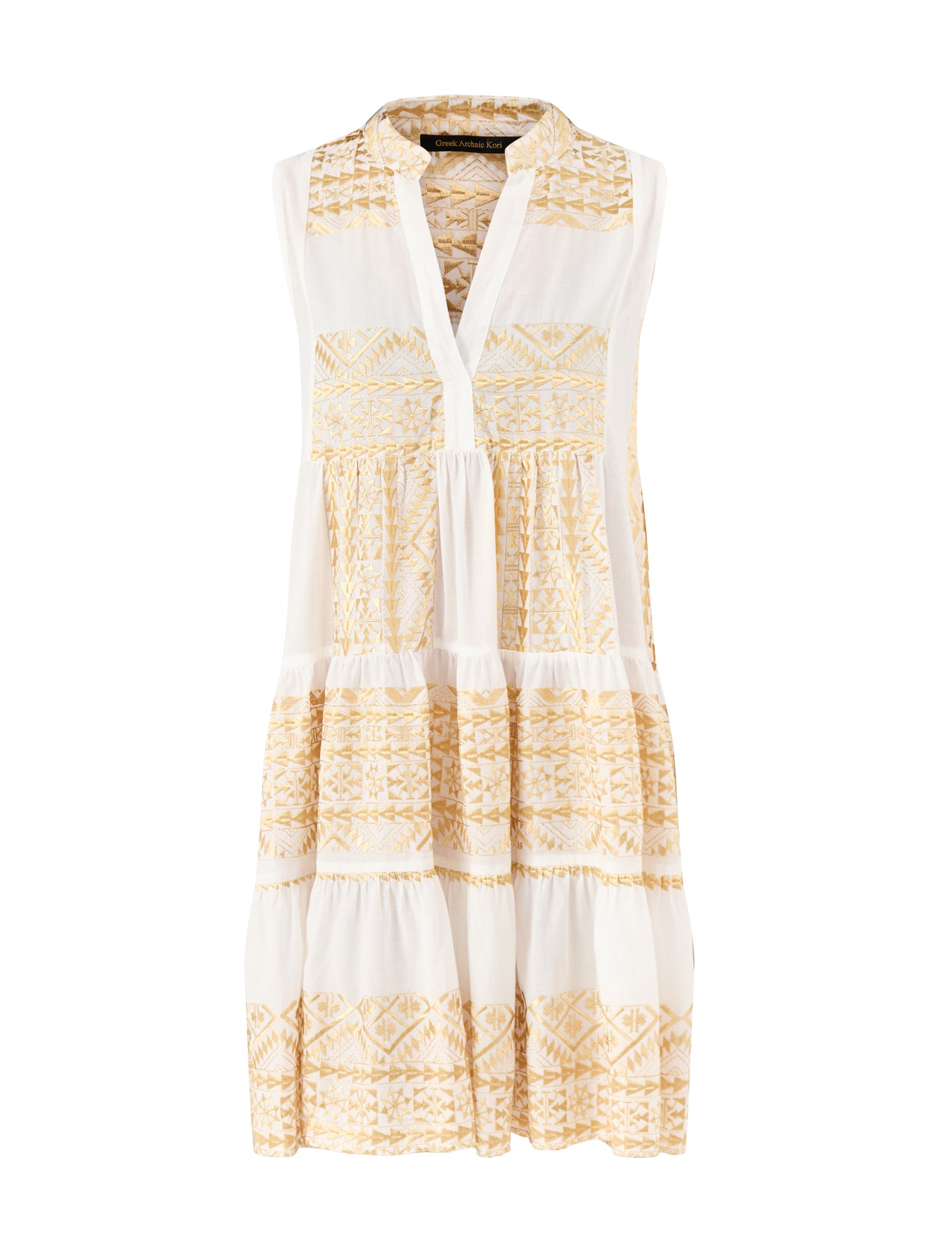 Triangle Sleeveless Mini Dress White