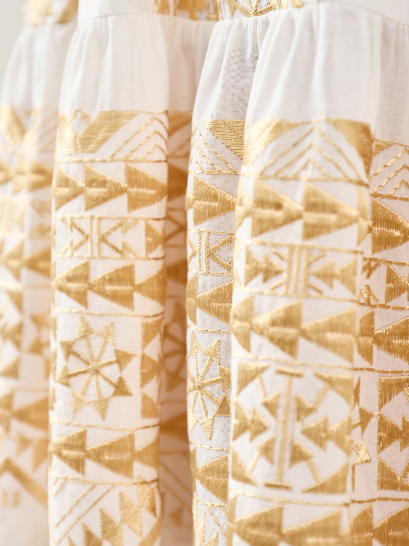 Triangle Sleeveless Mini Dress White