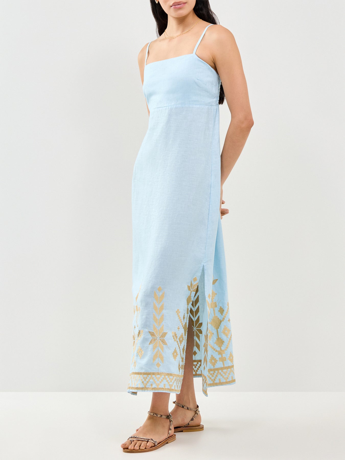 Ios Maxi Shift Dress Blue