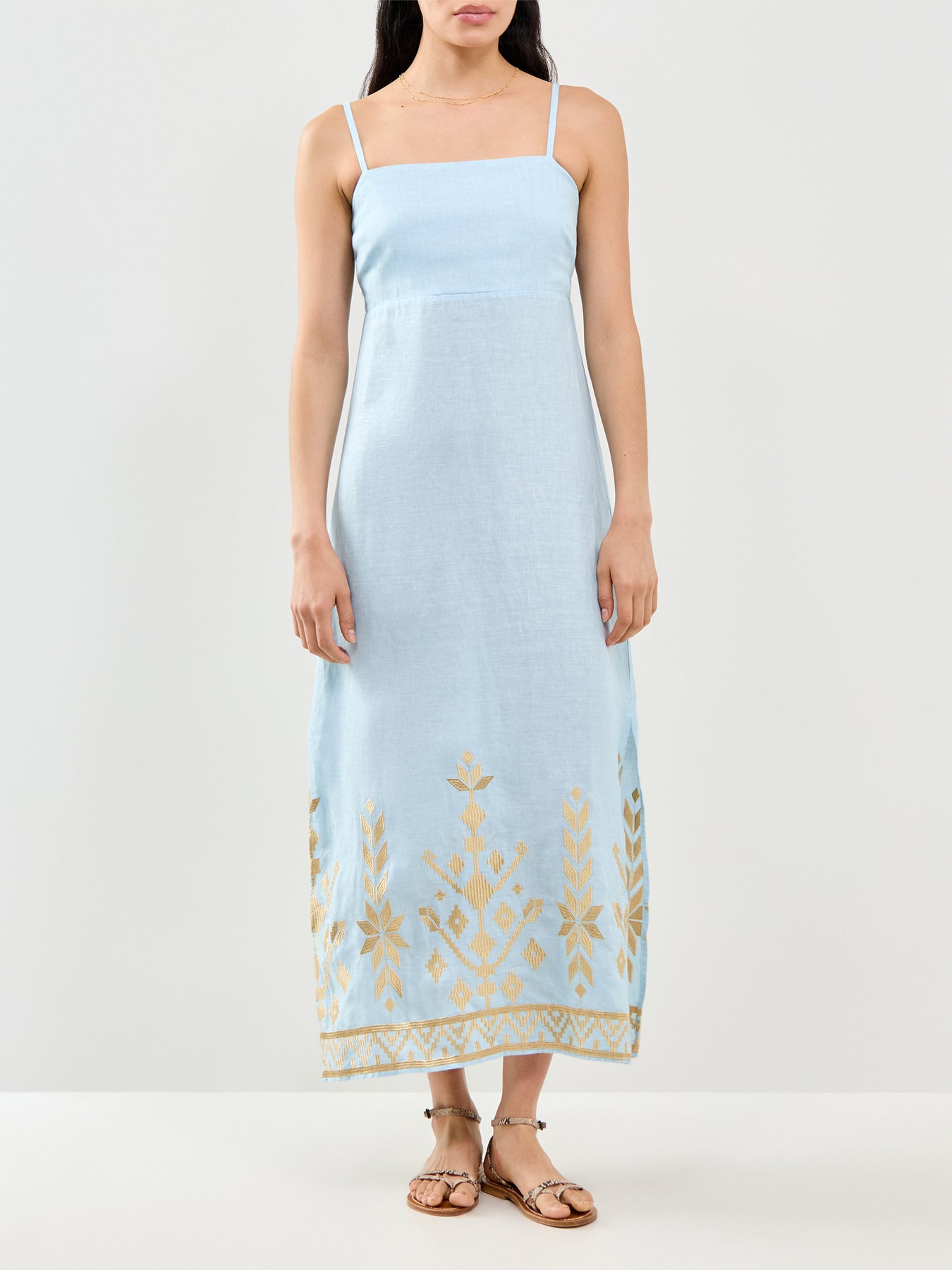 Ios Maxi Shift Dress Blue
