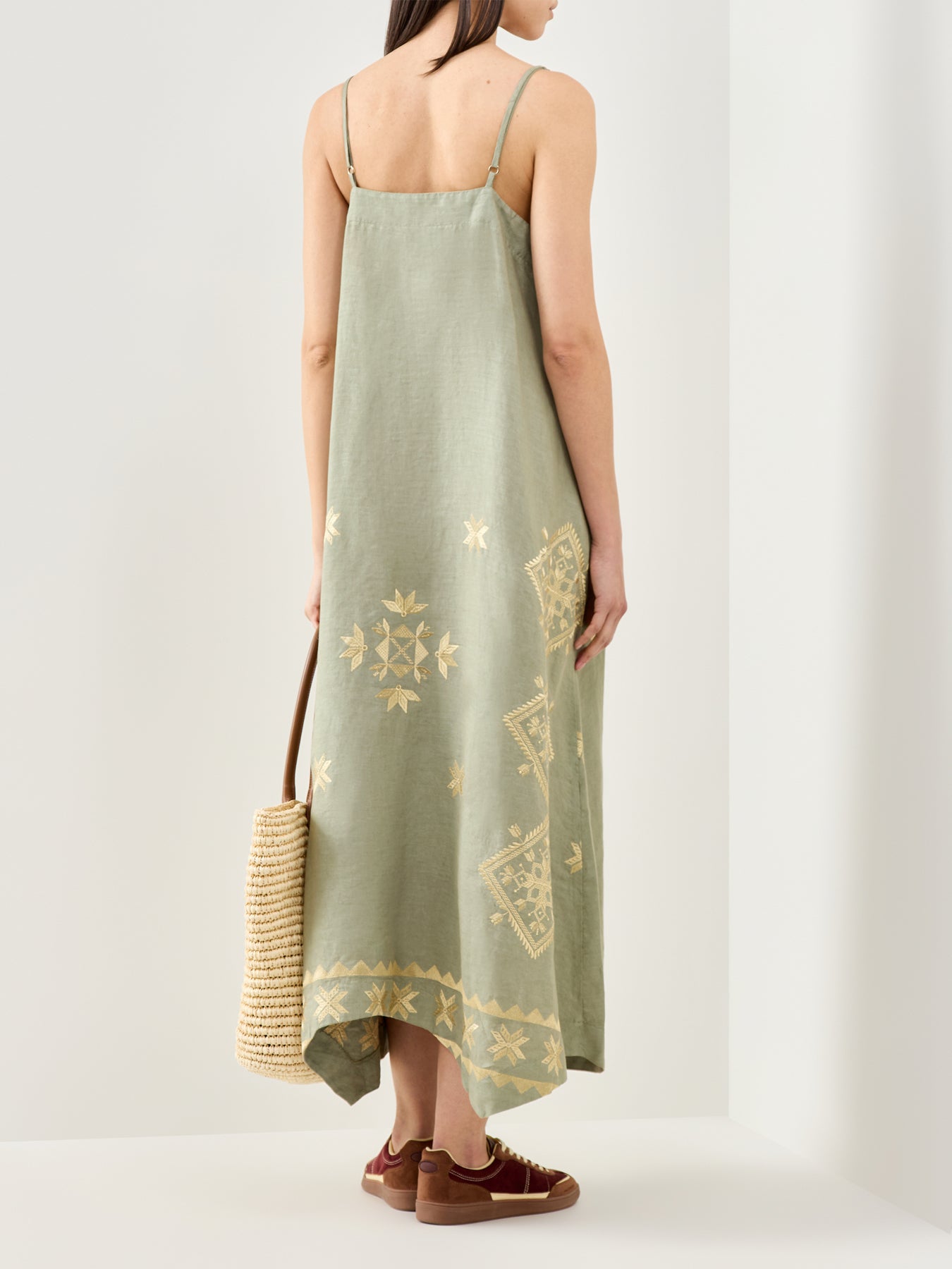 Lefkada A-Line Strappy Dress Khaki