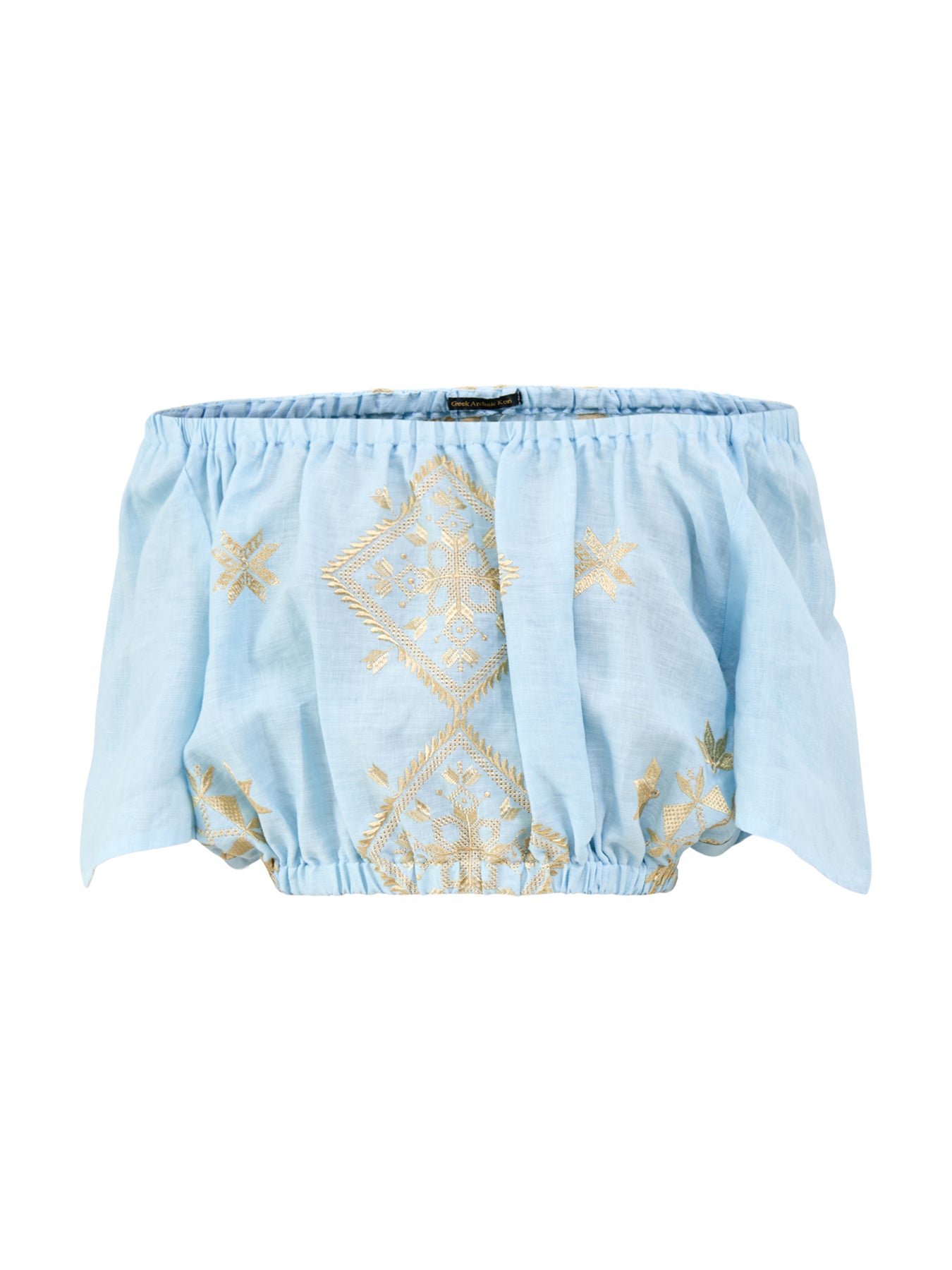 Lefkada Cropped Blouse Blue