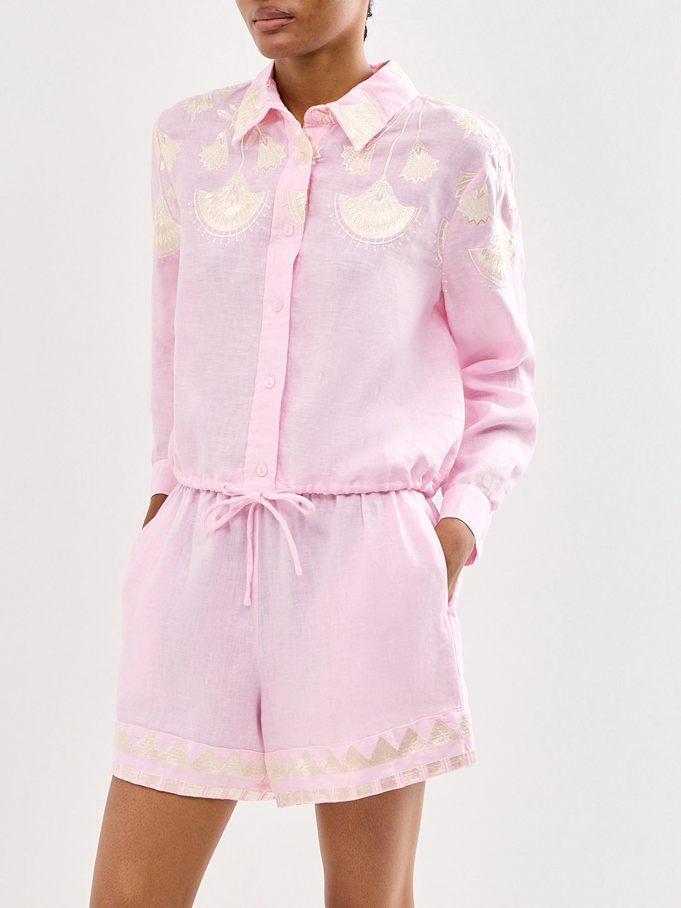 Papyrus Cropped Shirt Pink