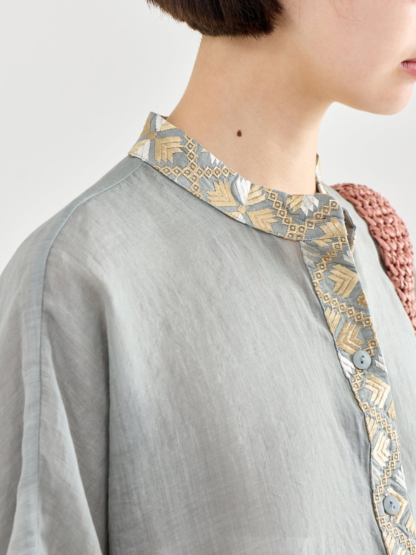 Flakes Kaftan Blouse Grey
