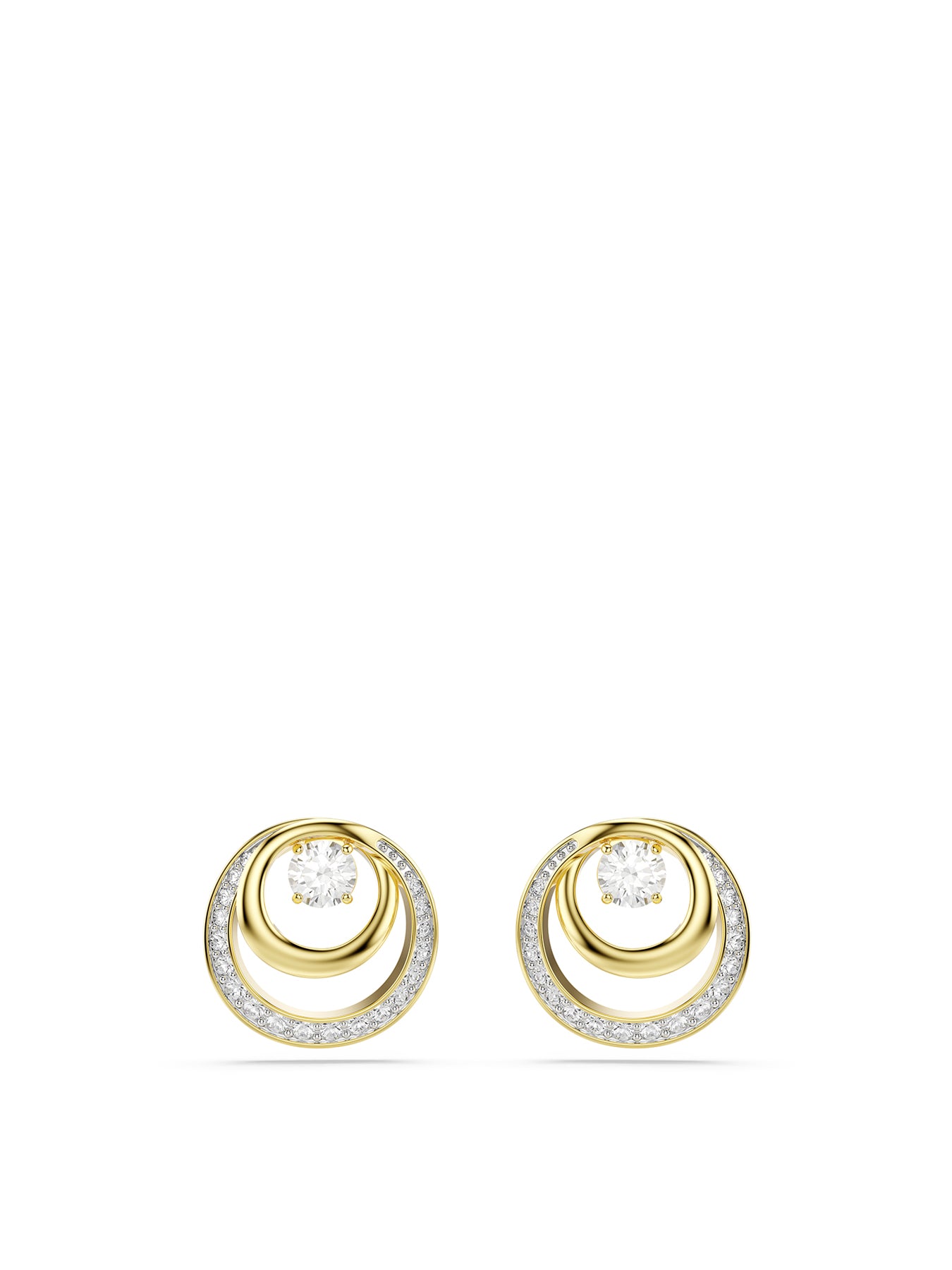 Hyperbola Crystal Earrings Gold