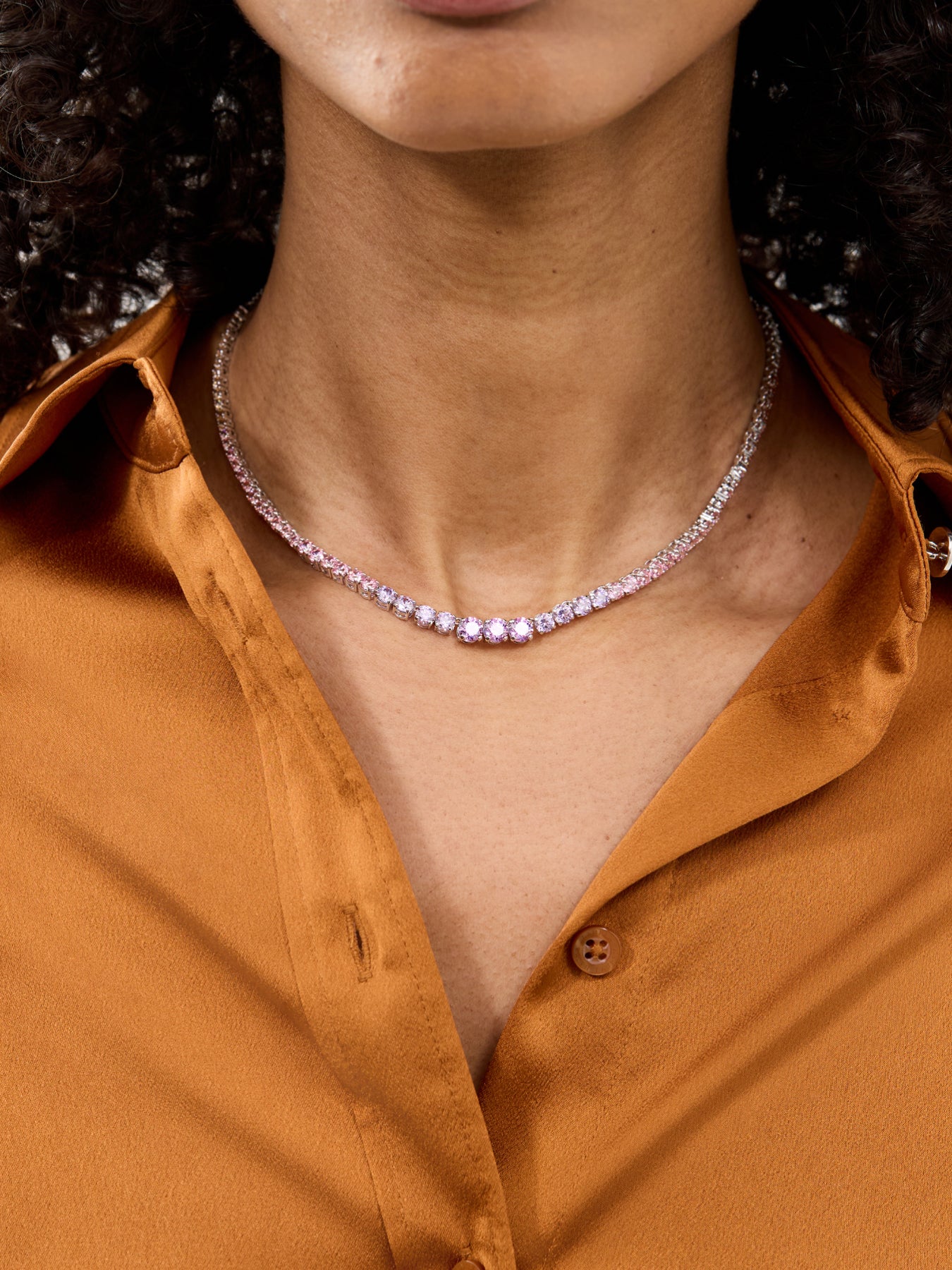 Pearl & Crystal Choker Purple