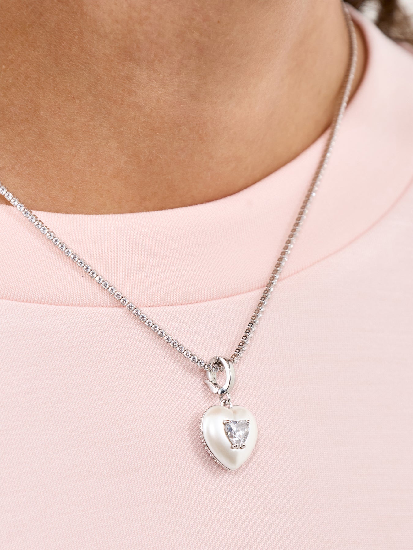 Swarovski x Ariana Grande Idyllia Heart Charm White Rhodium Plated