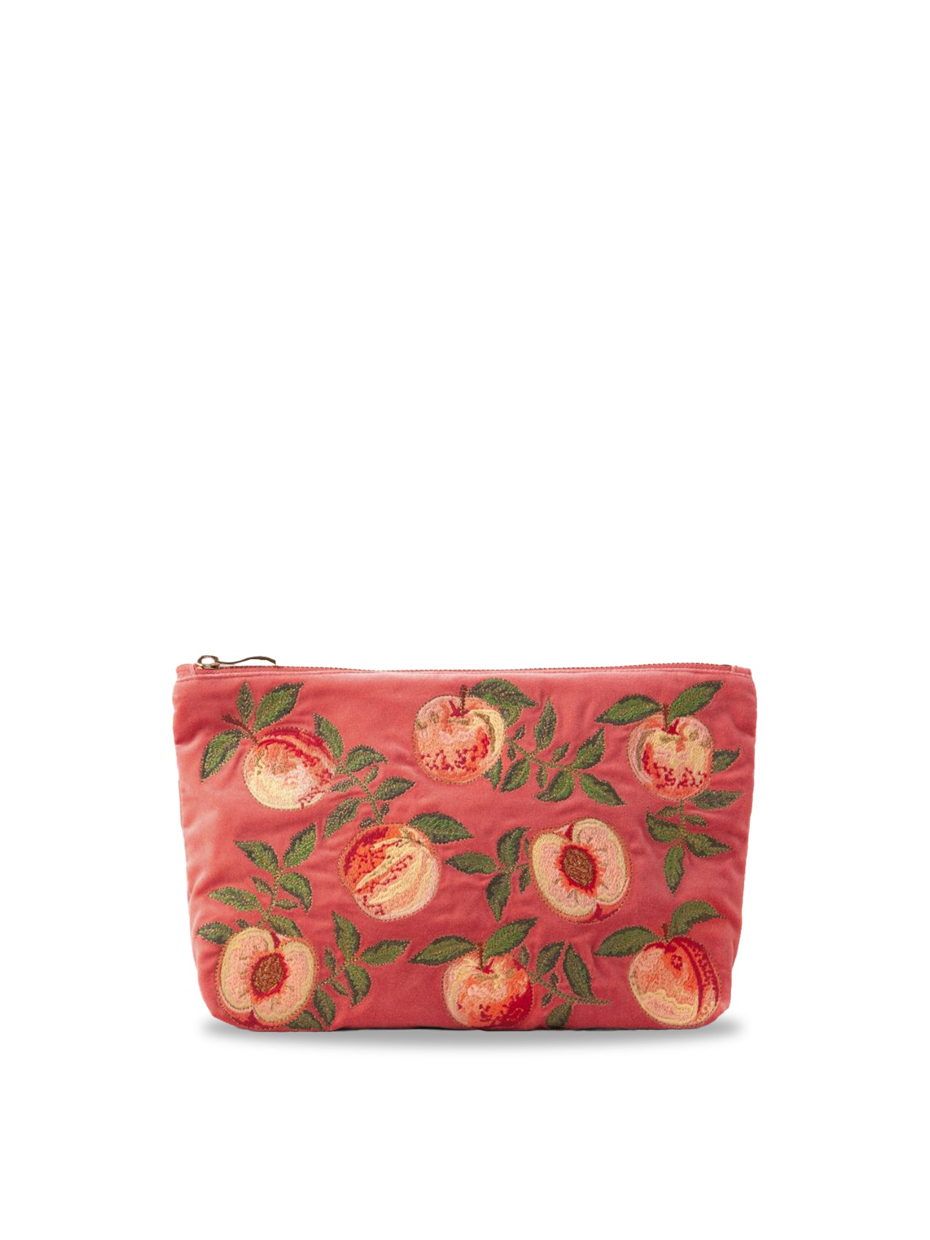 Summer Peach Cotton Everyday Pouch Pink