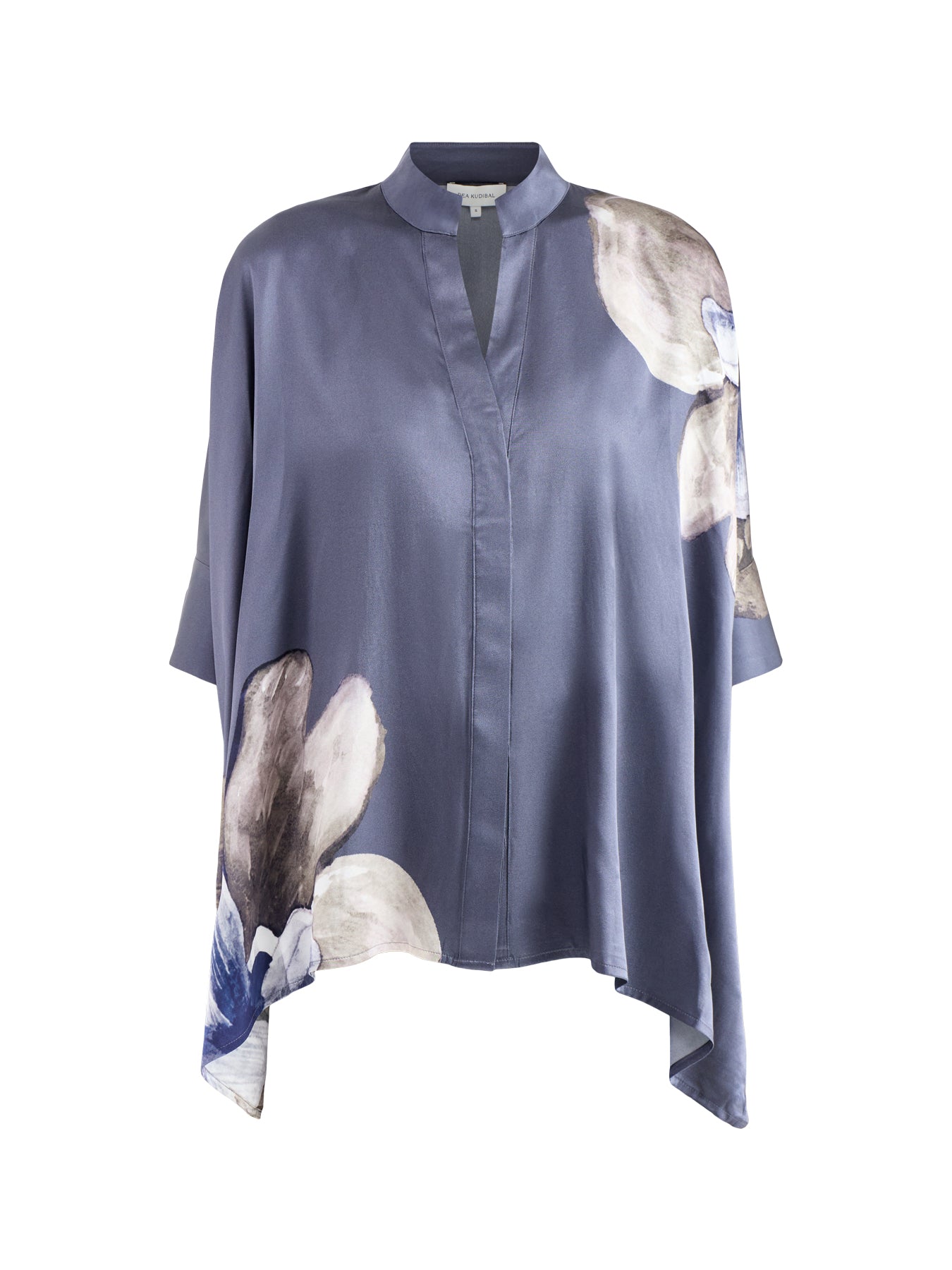Mandy Silk Blouse Grey