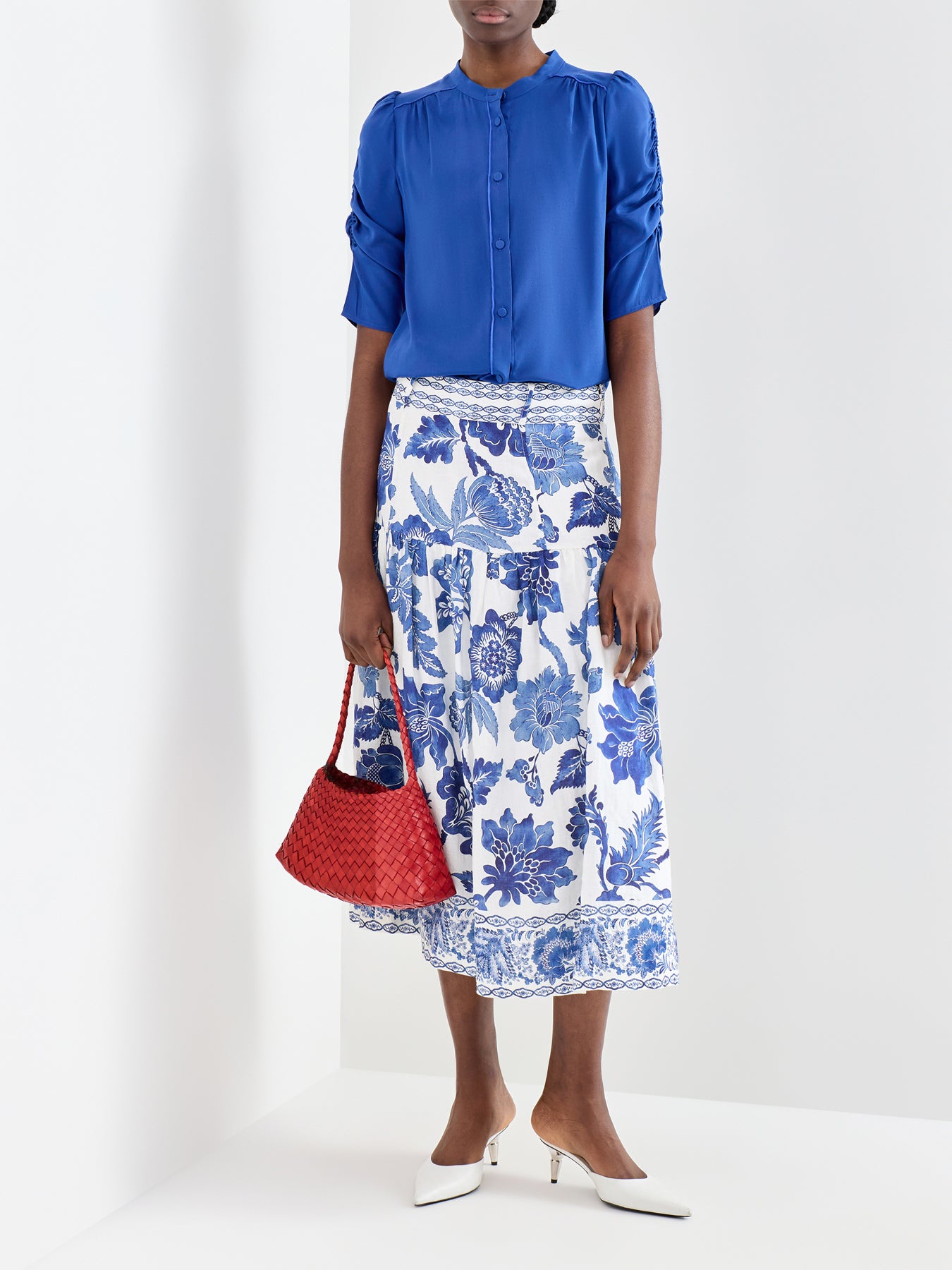 Rafaela Silk Blouse Navy