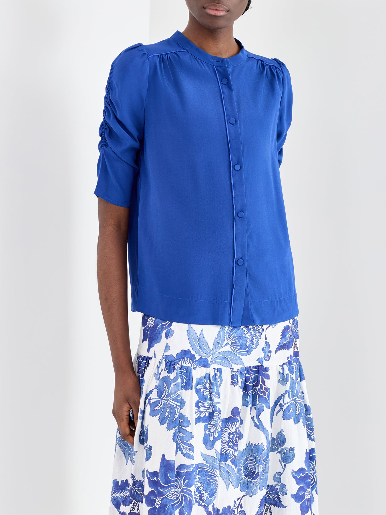 Rafaela Silk Blouse Navy