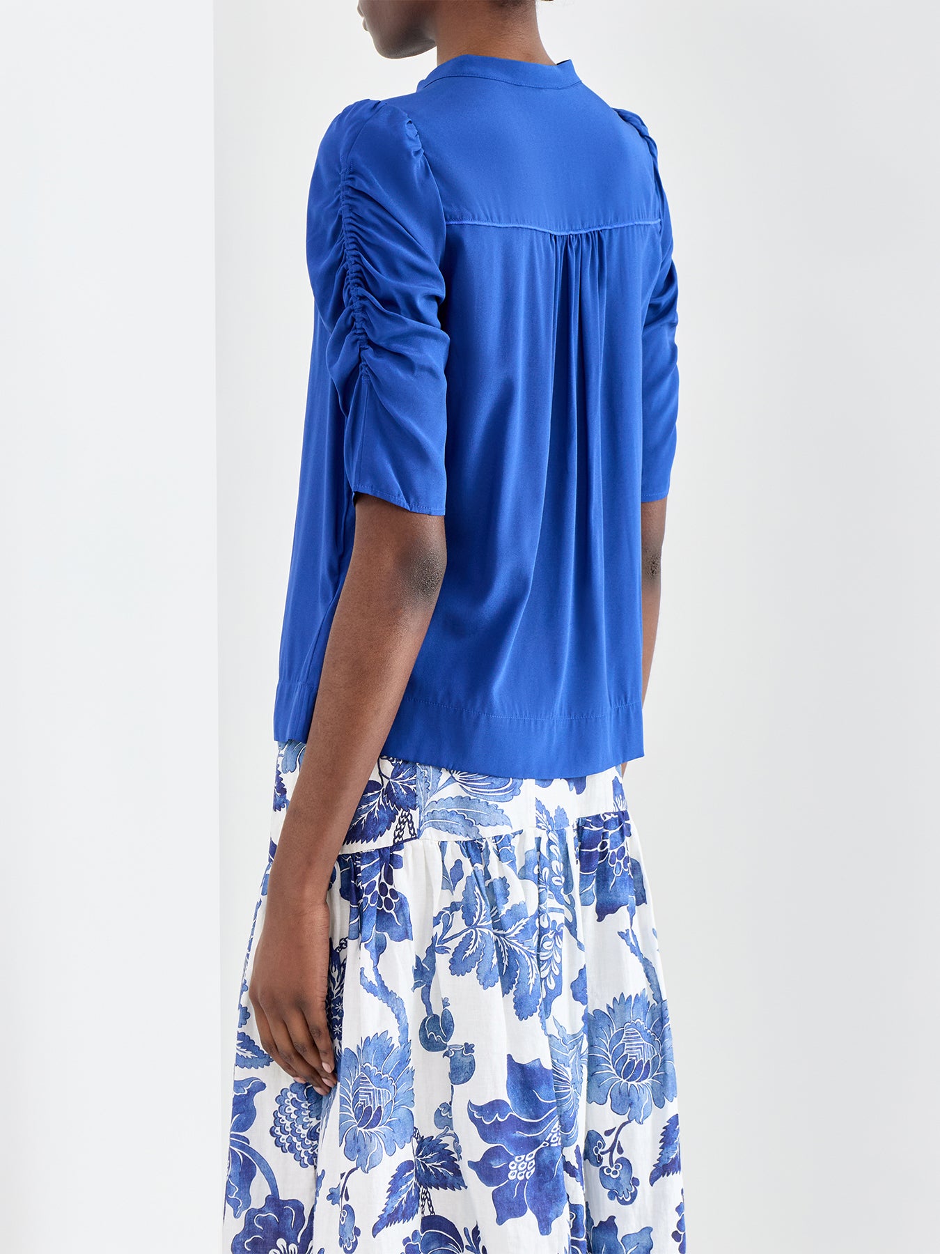 Rafaela Silk Blouse Navy