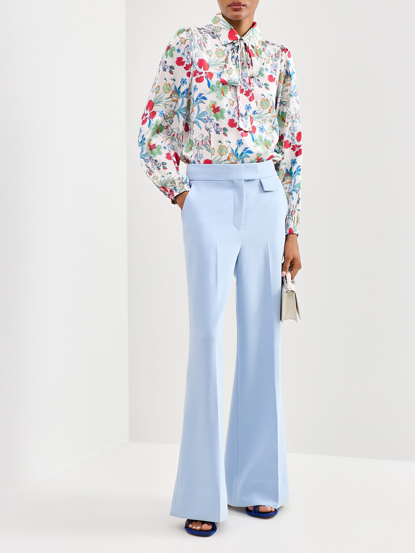 Annabelle Silk Bow Blouse Multi