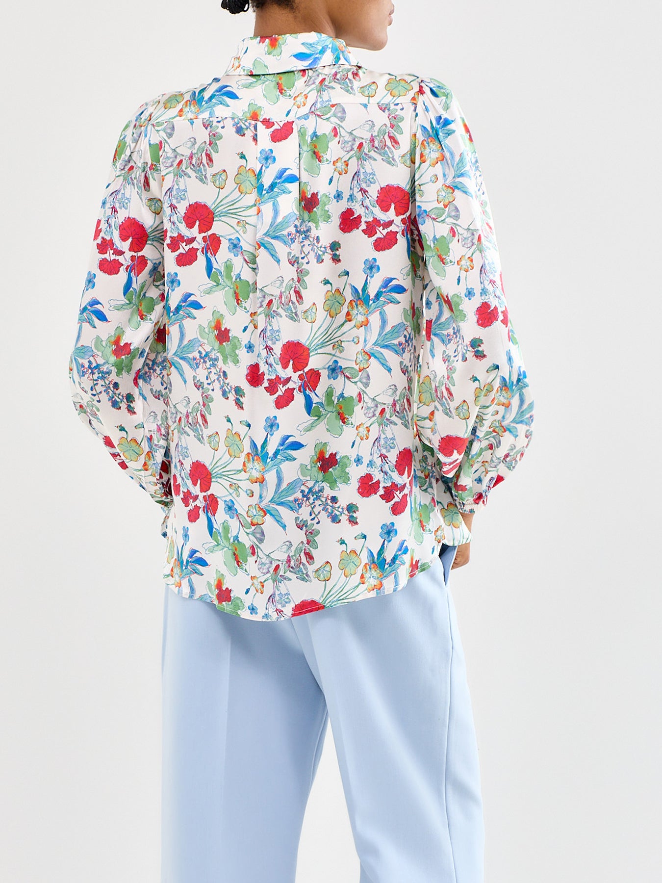 Annabelle Silk Bow Blouse Multi