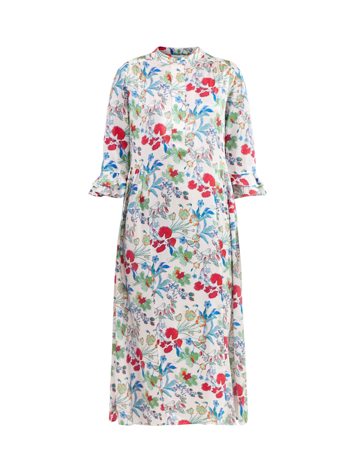 Rosanna Ruffle Maxi Shirt Dress Multi