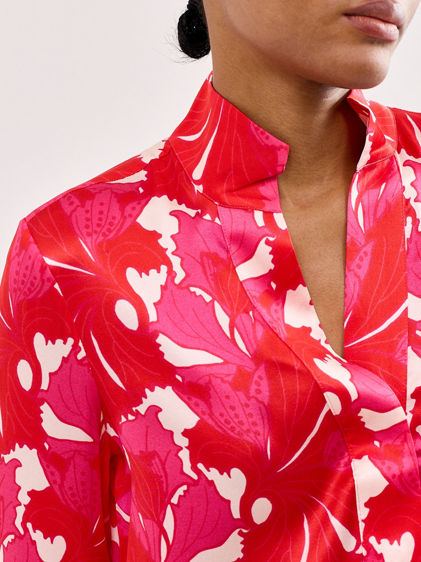 Helga Silk Kimono Dress Red