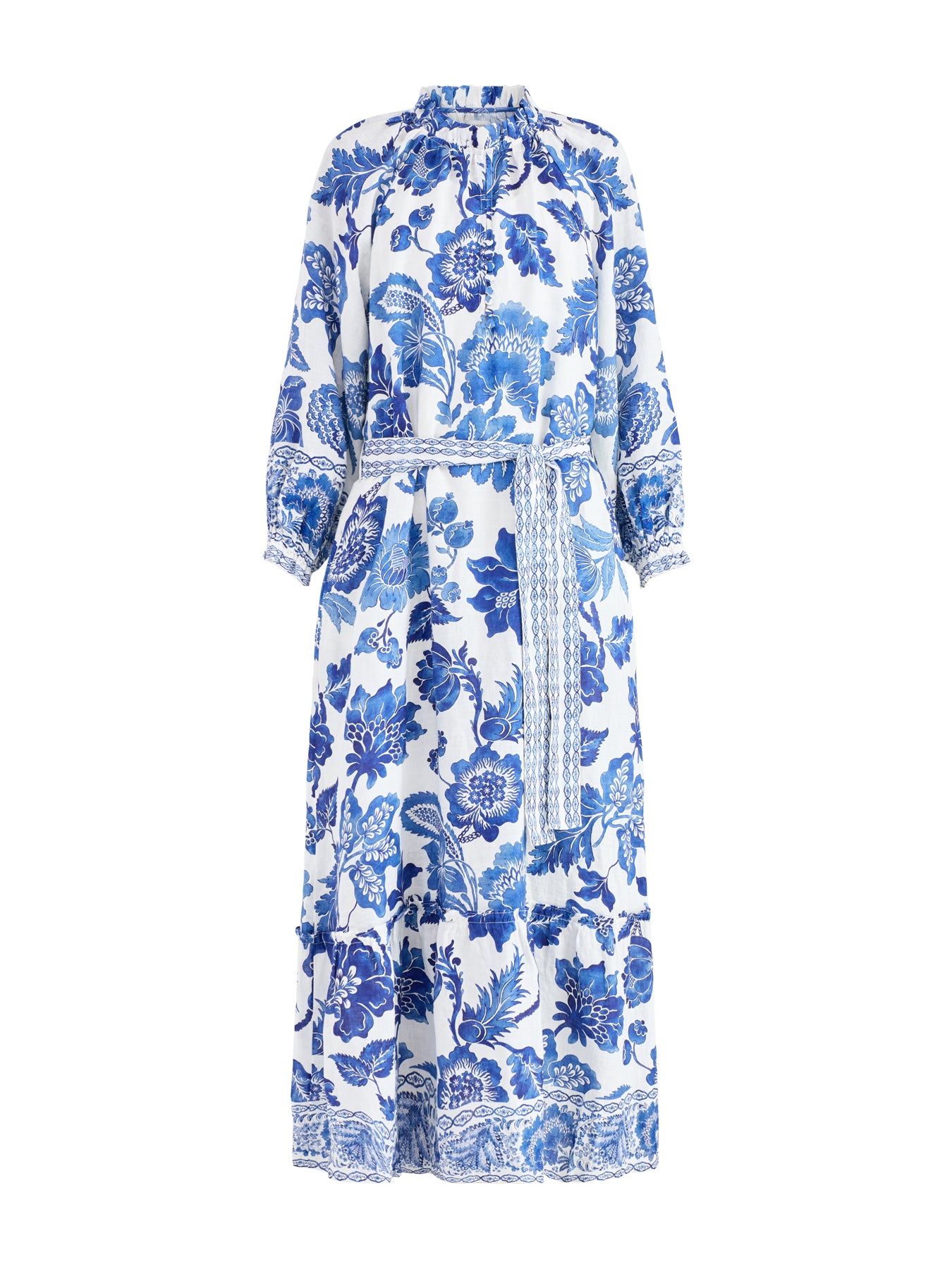 Idania Linen Shirt Dress Blue