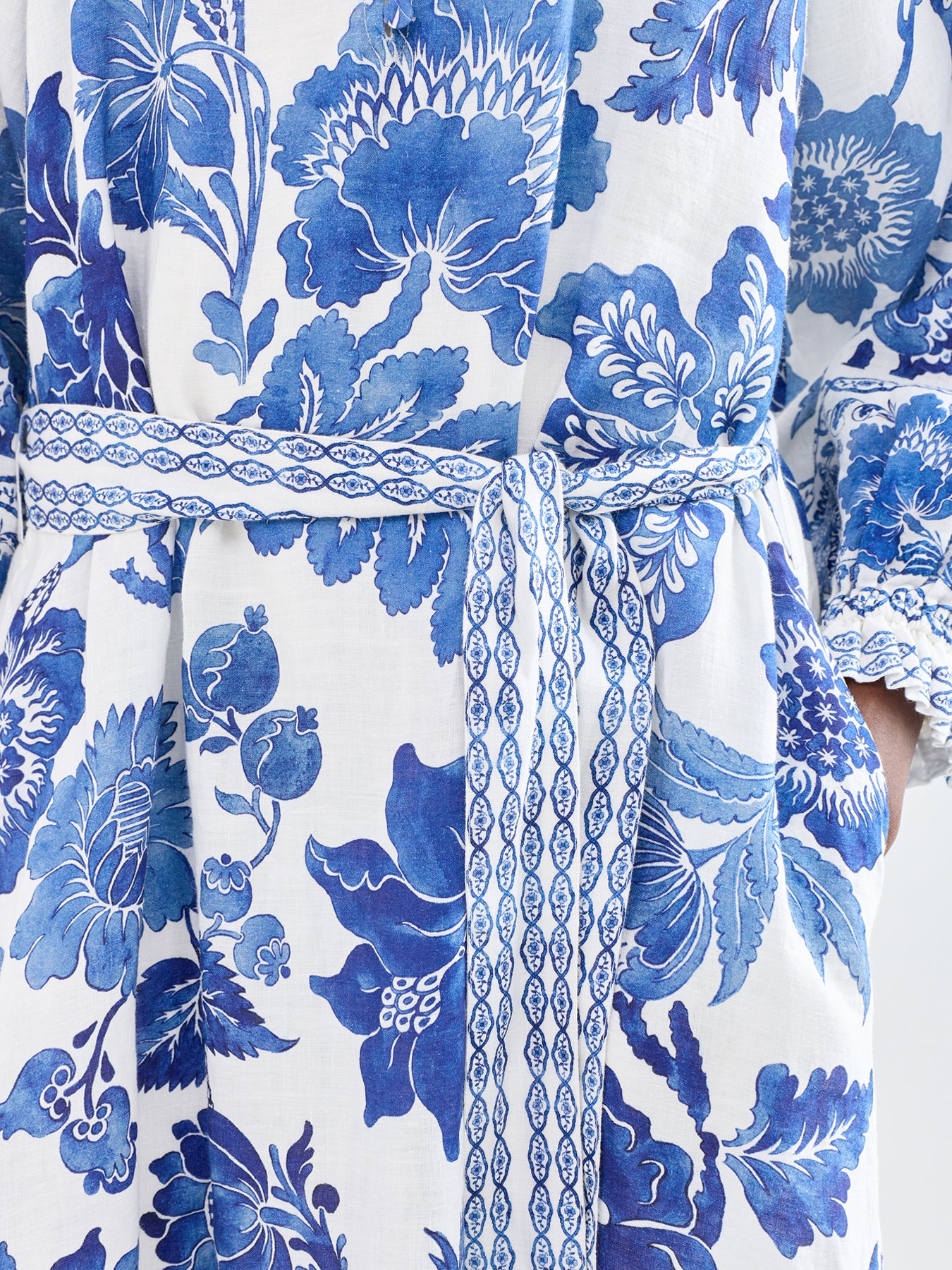 Idania Linen Shirt Dress Blue