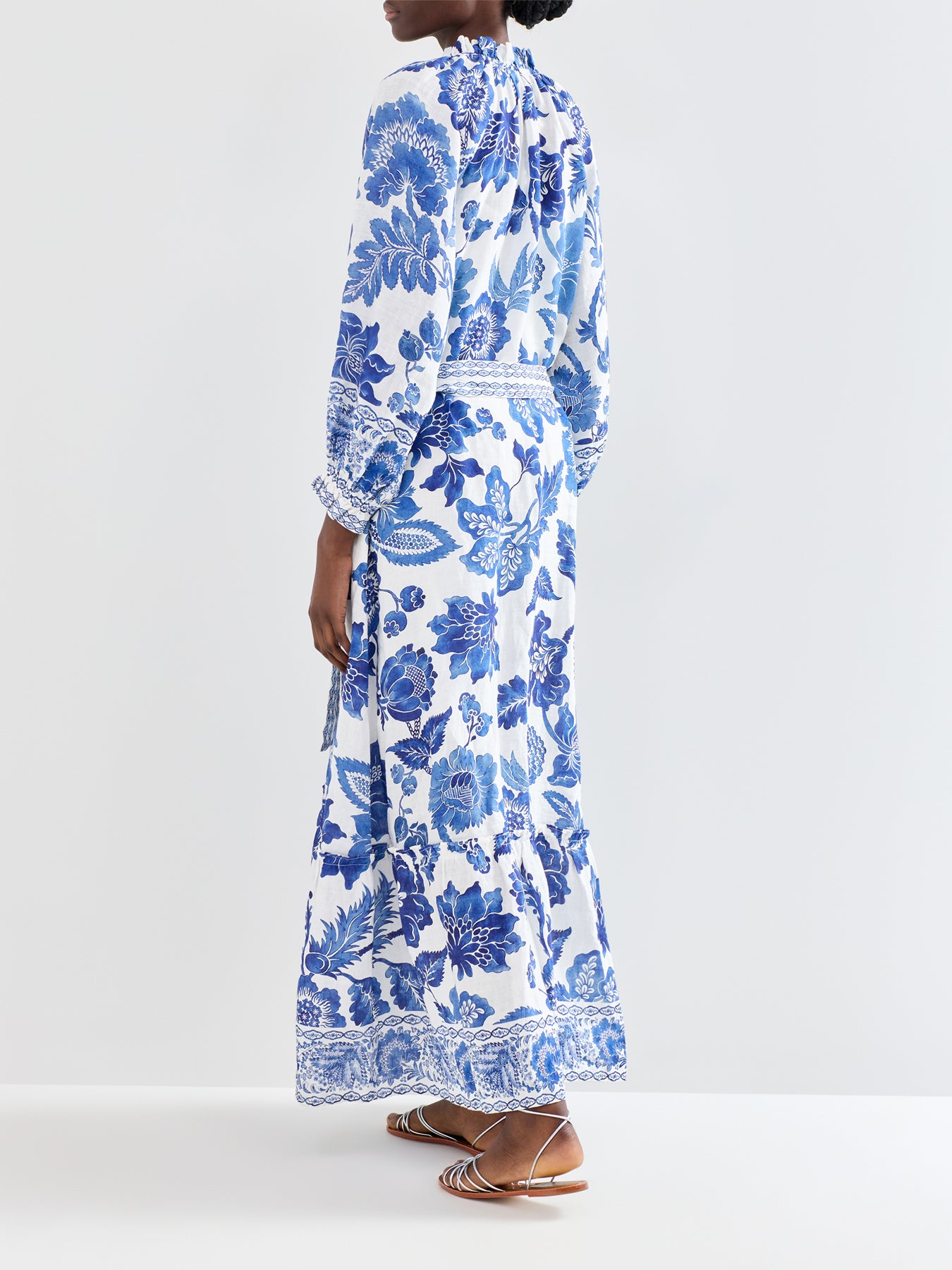 Idania Linen Shirt Dress Blue