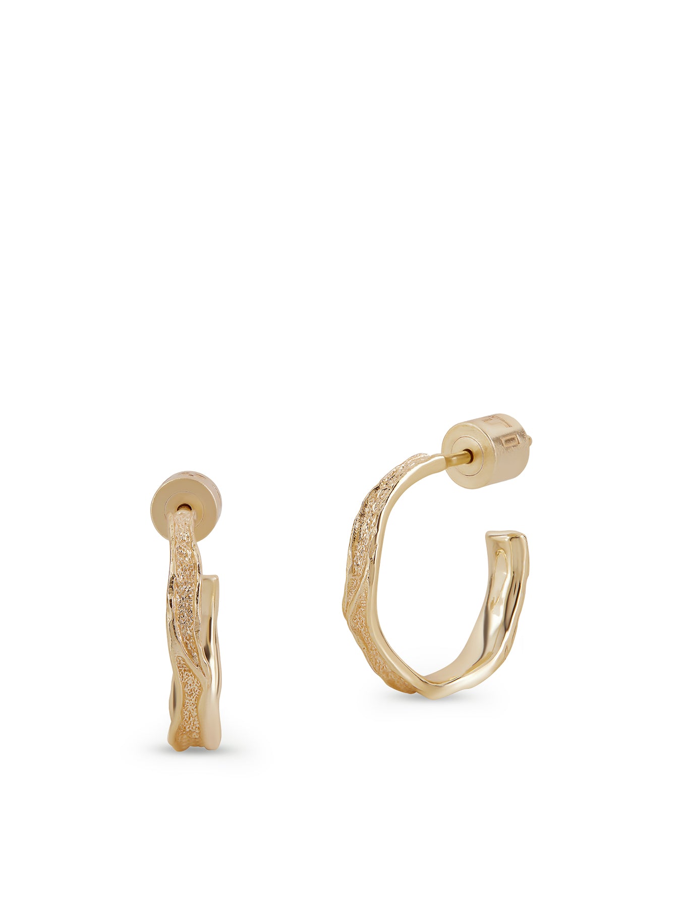 Branch Gold Plated Hoop Earrings