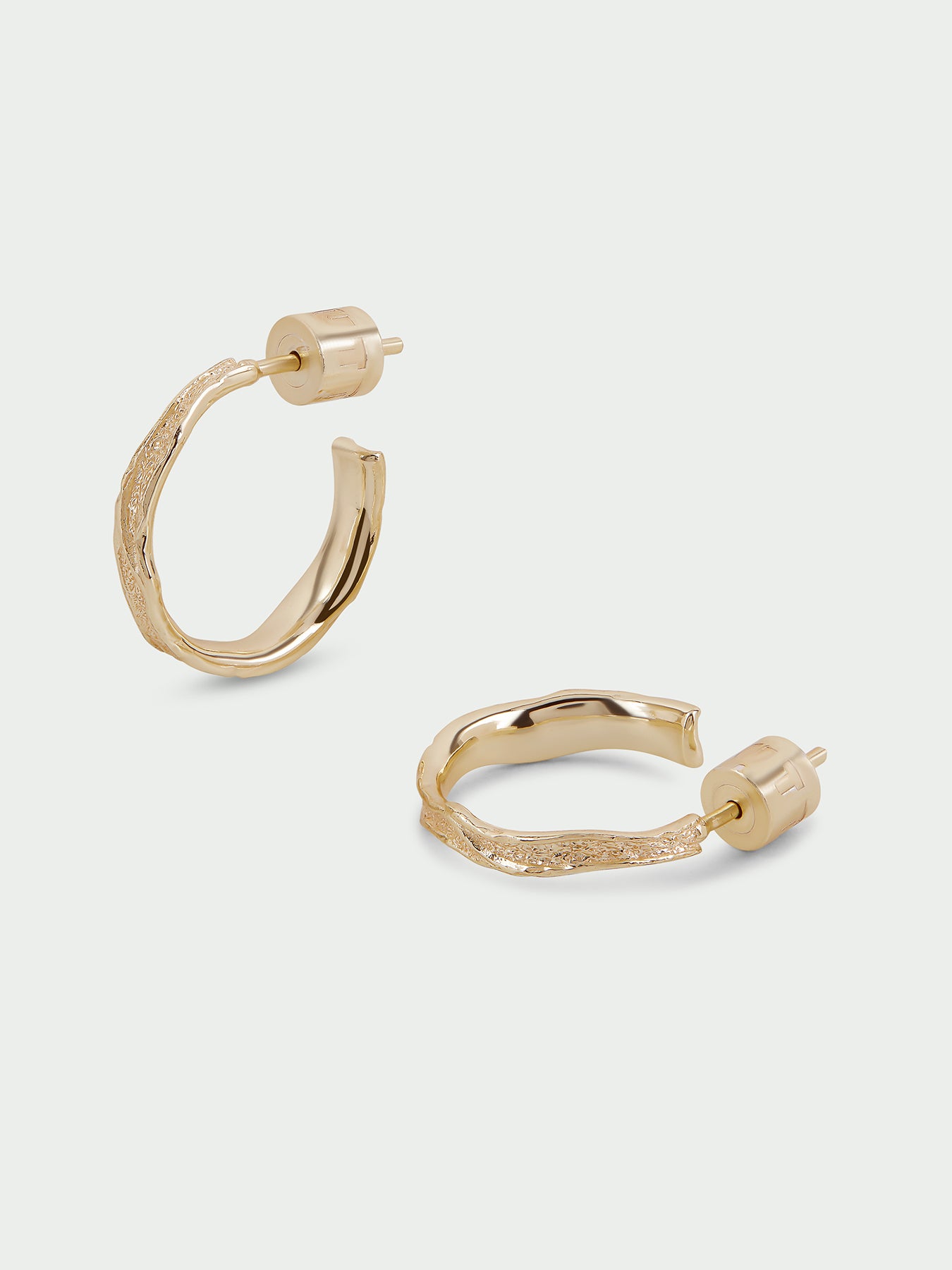 Branch Gold Plated Hoop Earrings