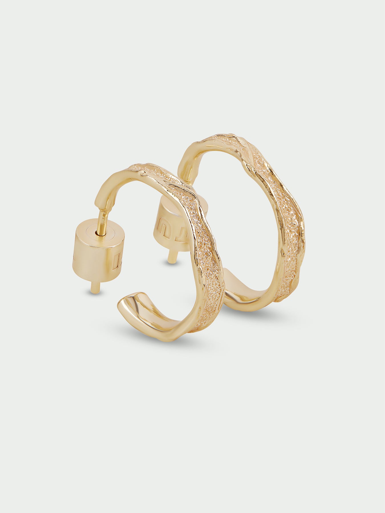 Branch Gold Plated Hoop Earrings