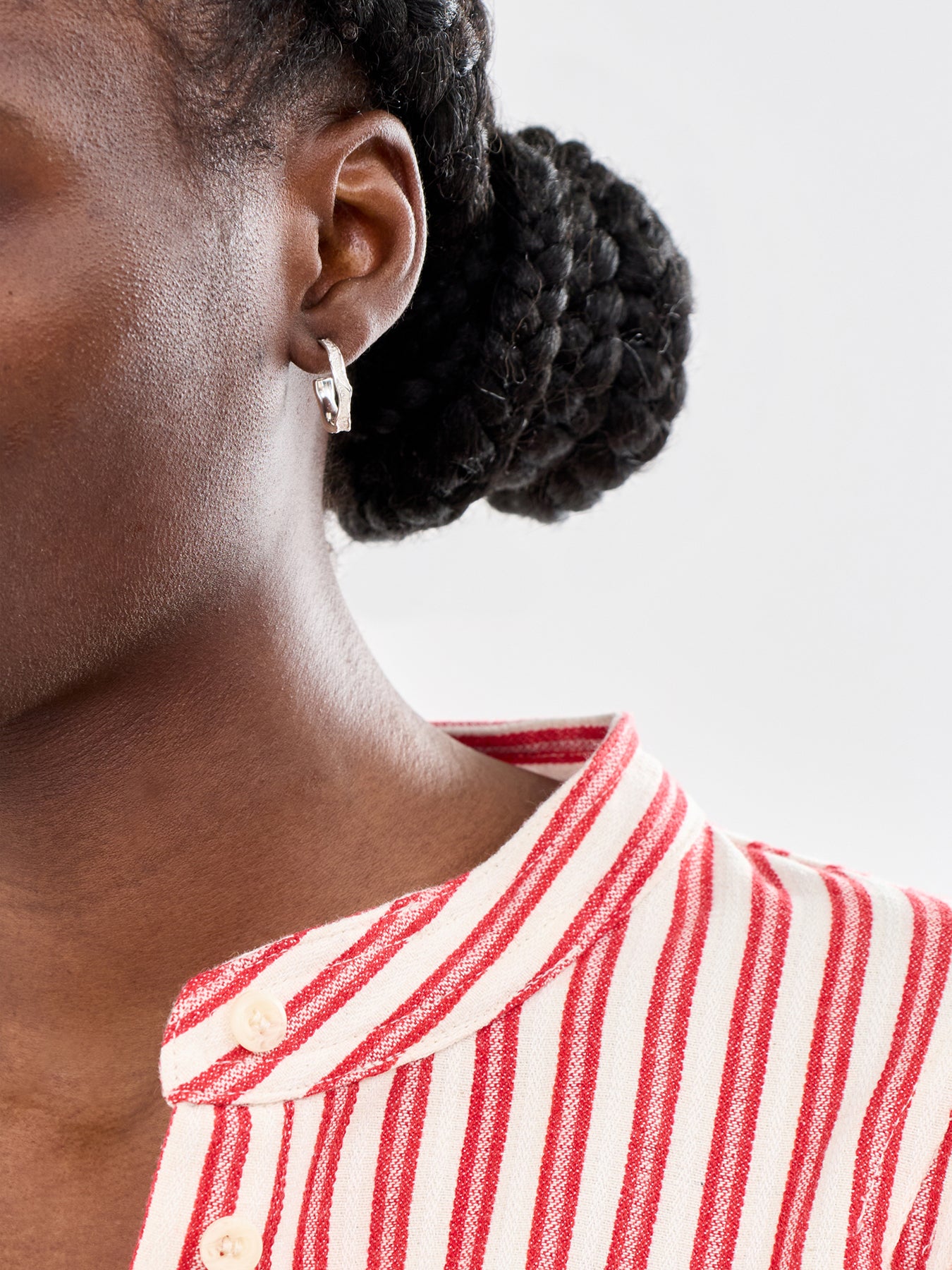 Branch Sterling Silver Plated Hoop Earrings