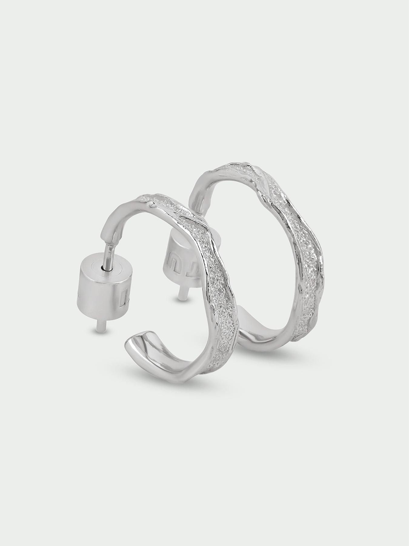 Branch Sterling Silver Plated Hoop Earrings