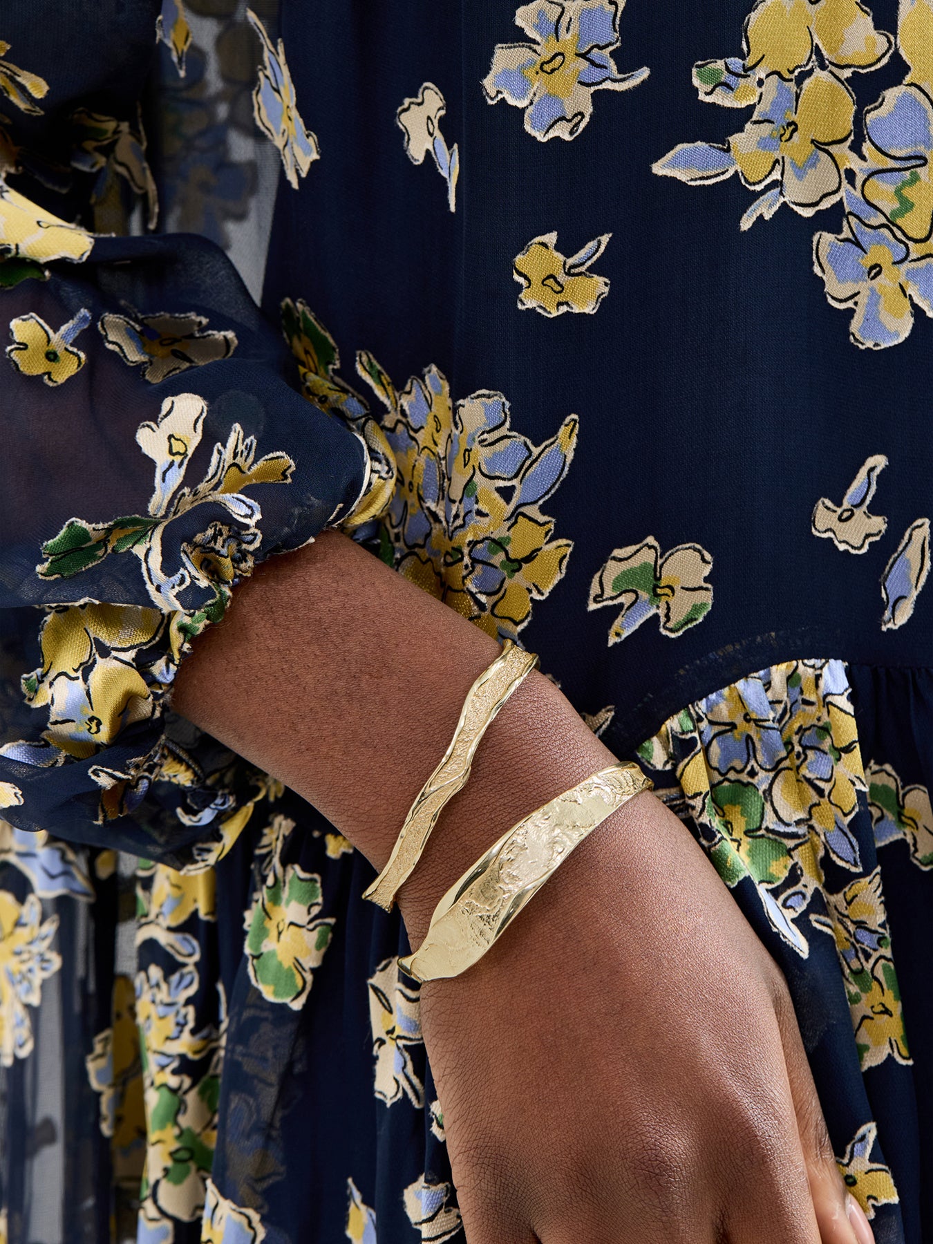 Edge Gold Plated Bangle