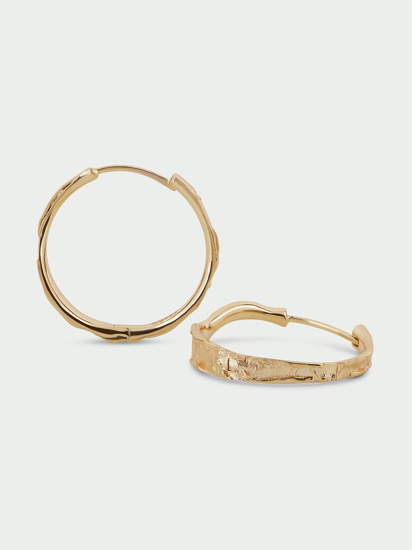 Edge Gold Plated Hoop Earrings