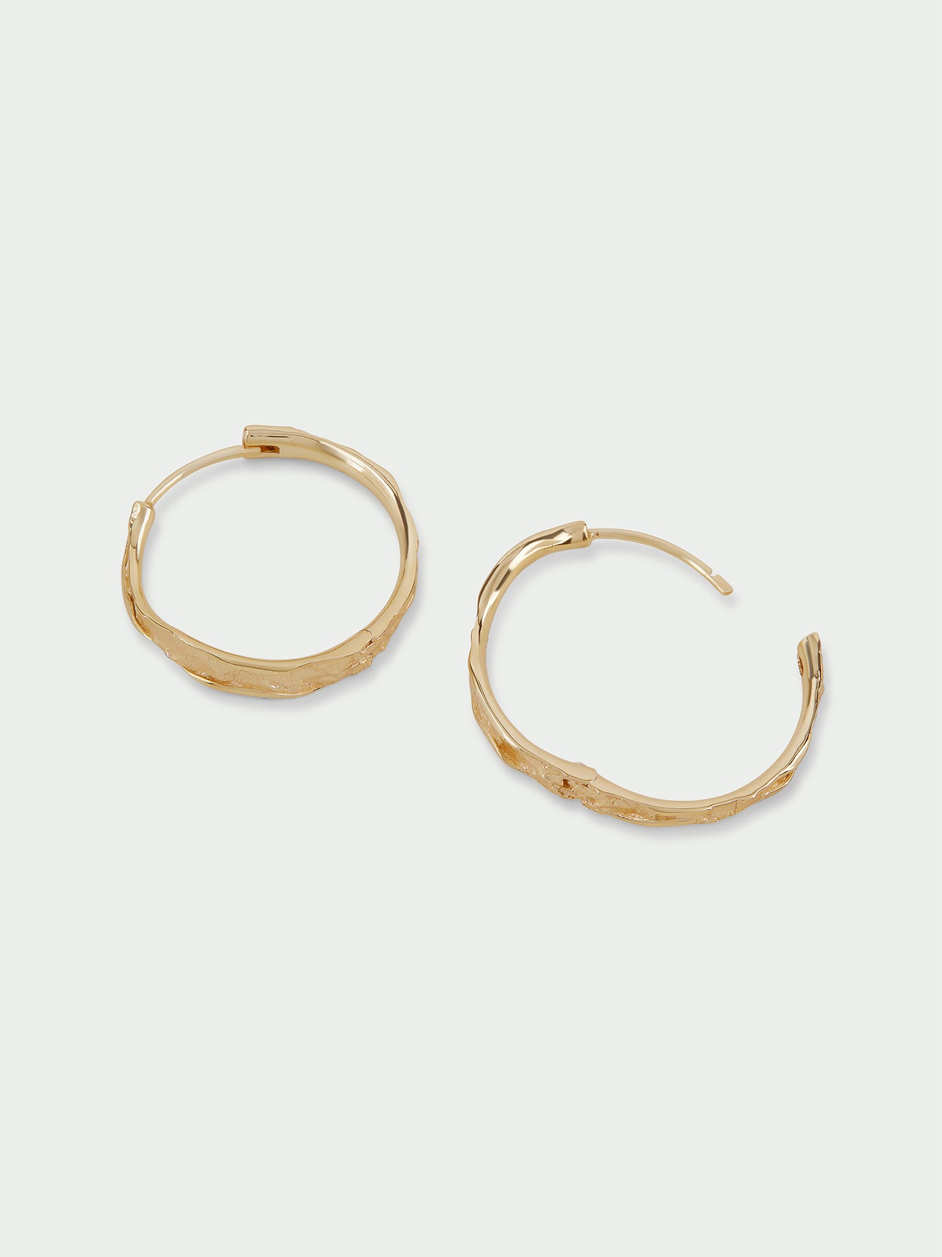 Edge Gold Plated Hoop Earrings