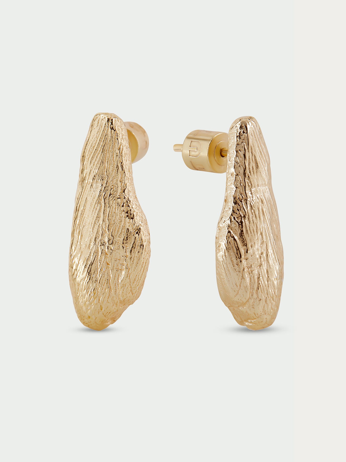 Ashen Gold Plated Stud Earrings