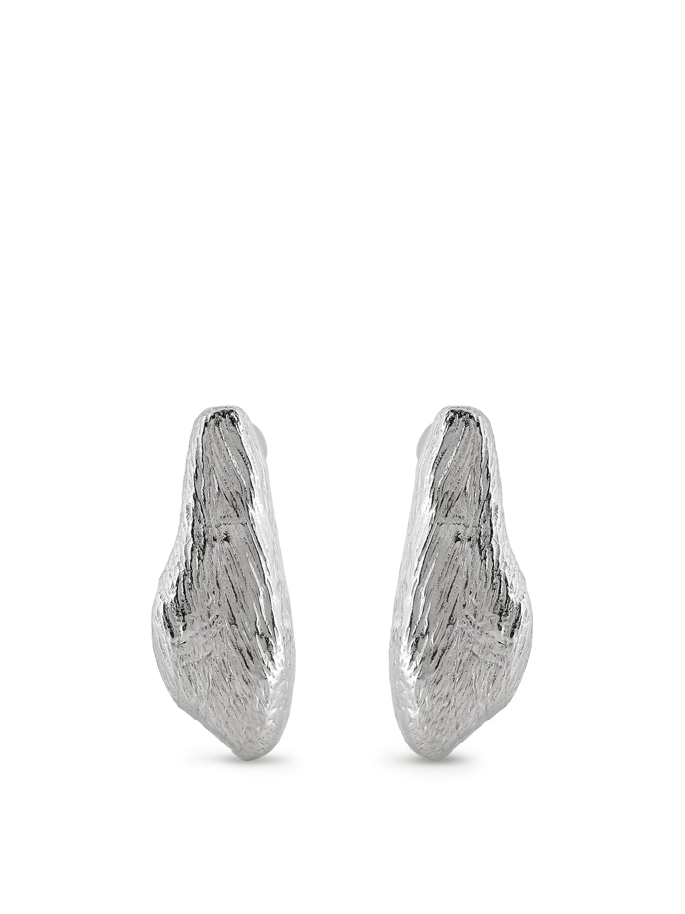 Ashen Sterling Silver Plated Stud Earrings
