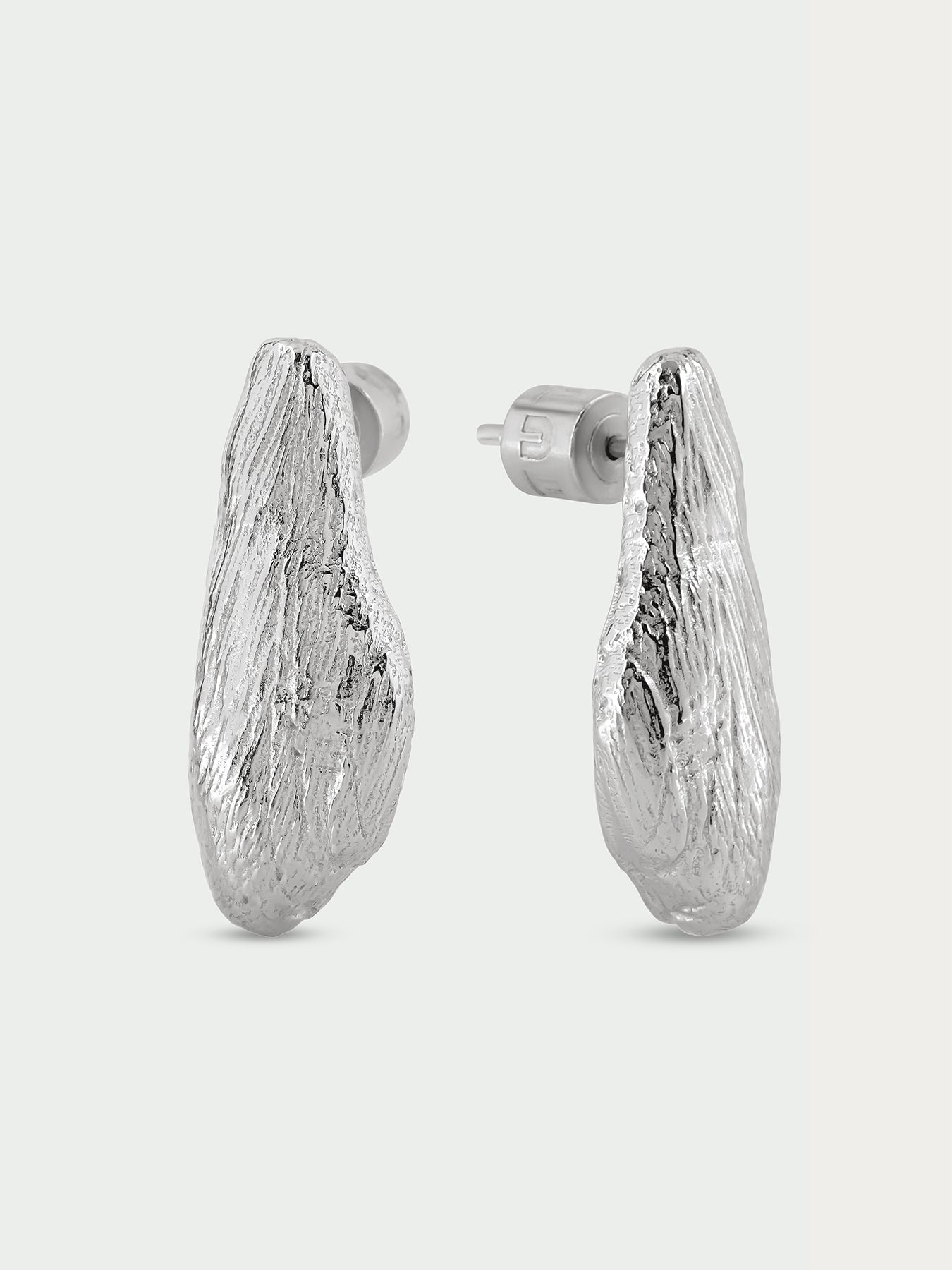 Ashen Sterling Silver Plated Stud Earrings