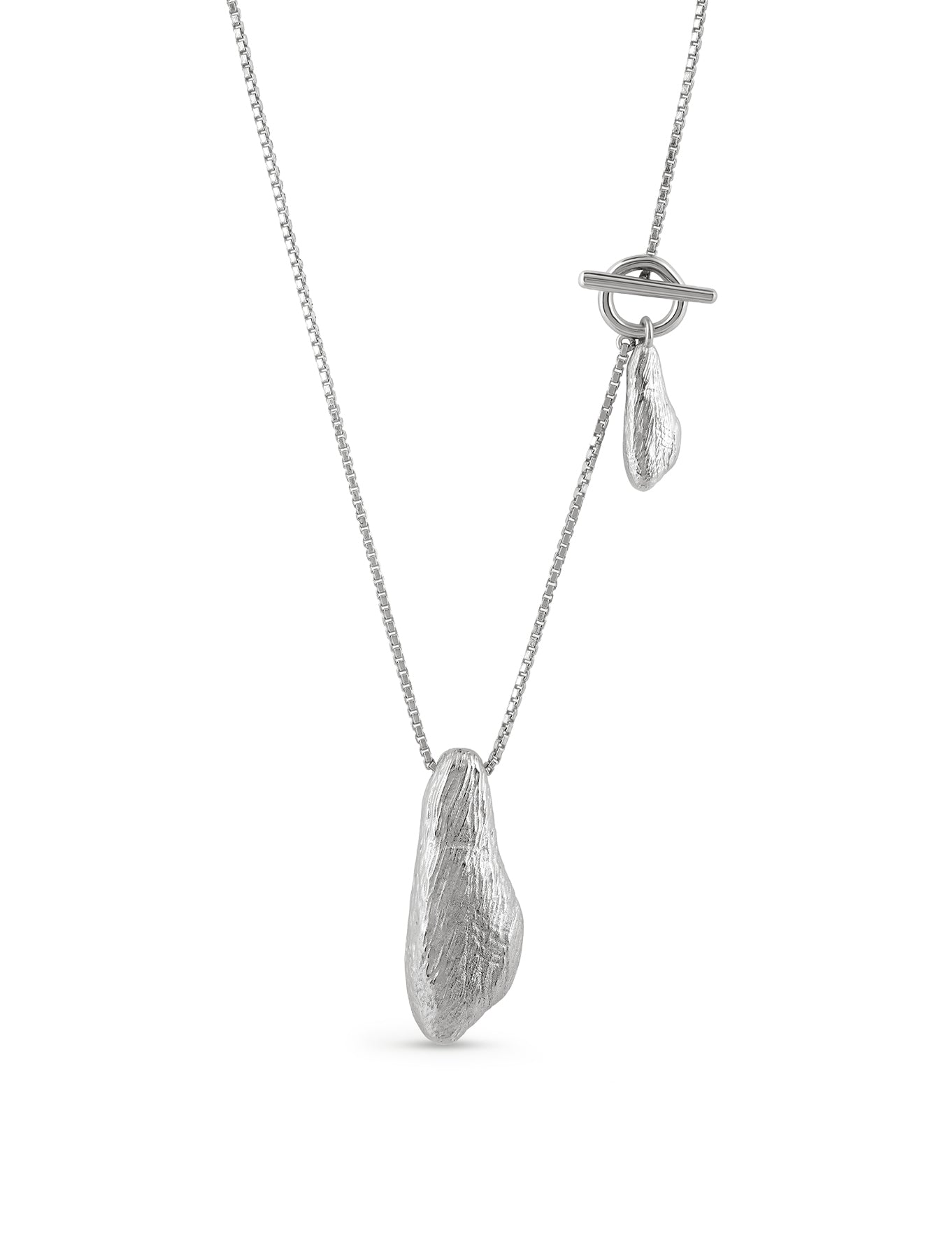 Ashen Sterling Silver Plated Pendant Necklace