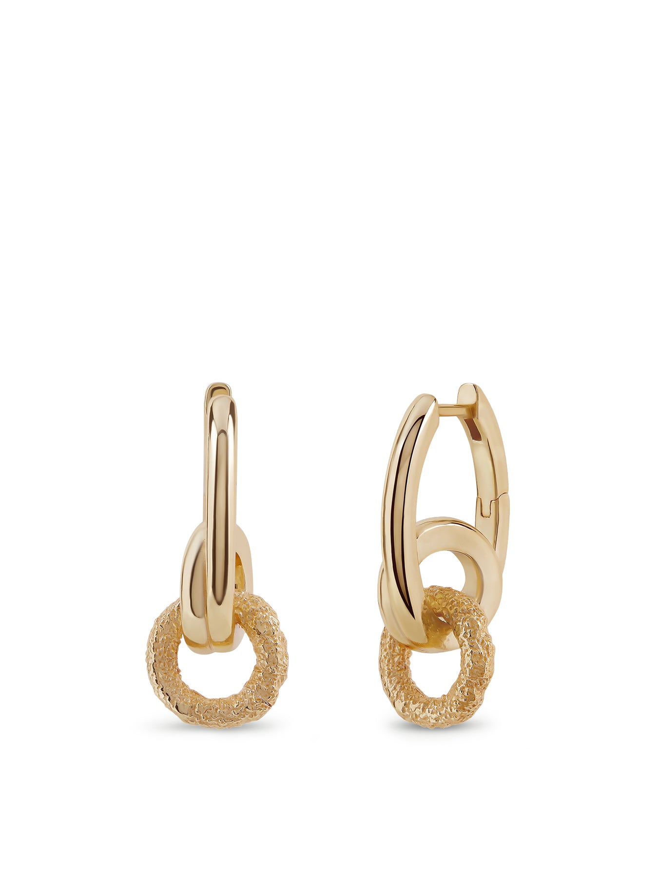Connection Gold Plated Drop Earrings