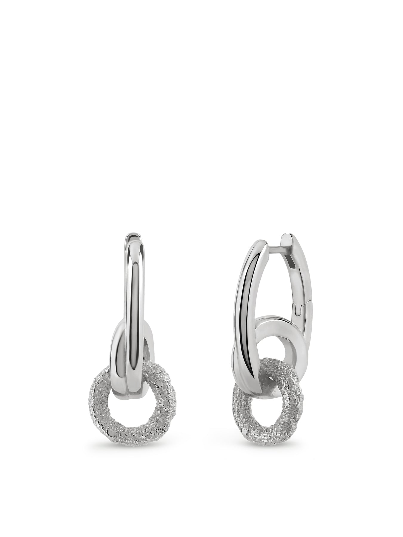 Connection Silver Plated Drop Earrings