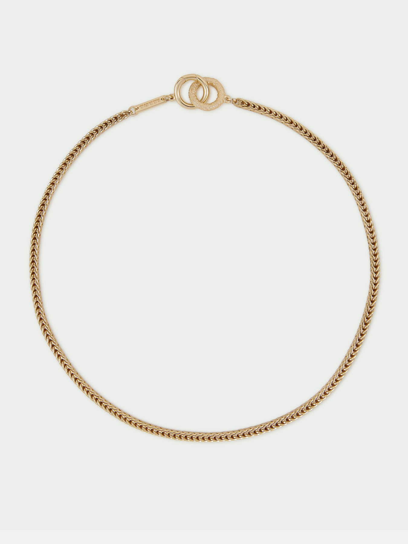 Woven Gold Plated Chain Necklace