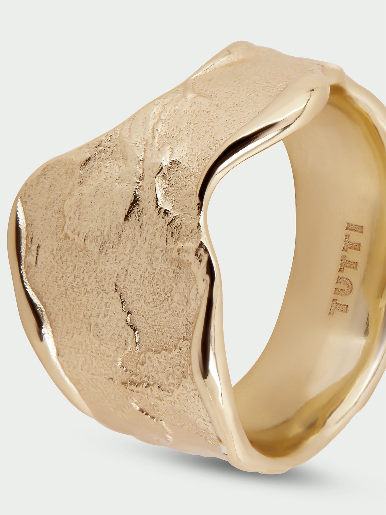 Edge Gold Plated Statement Ring