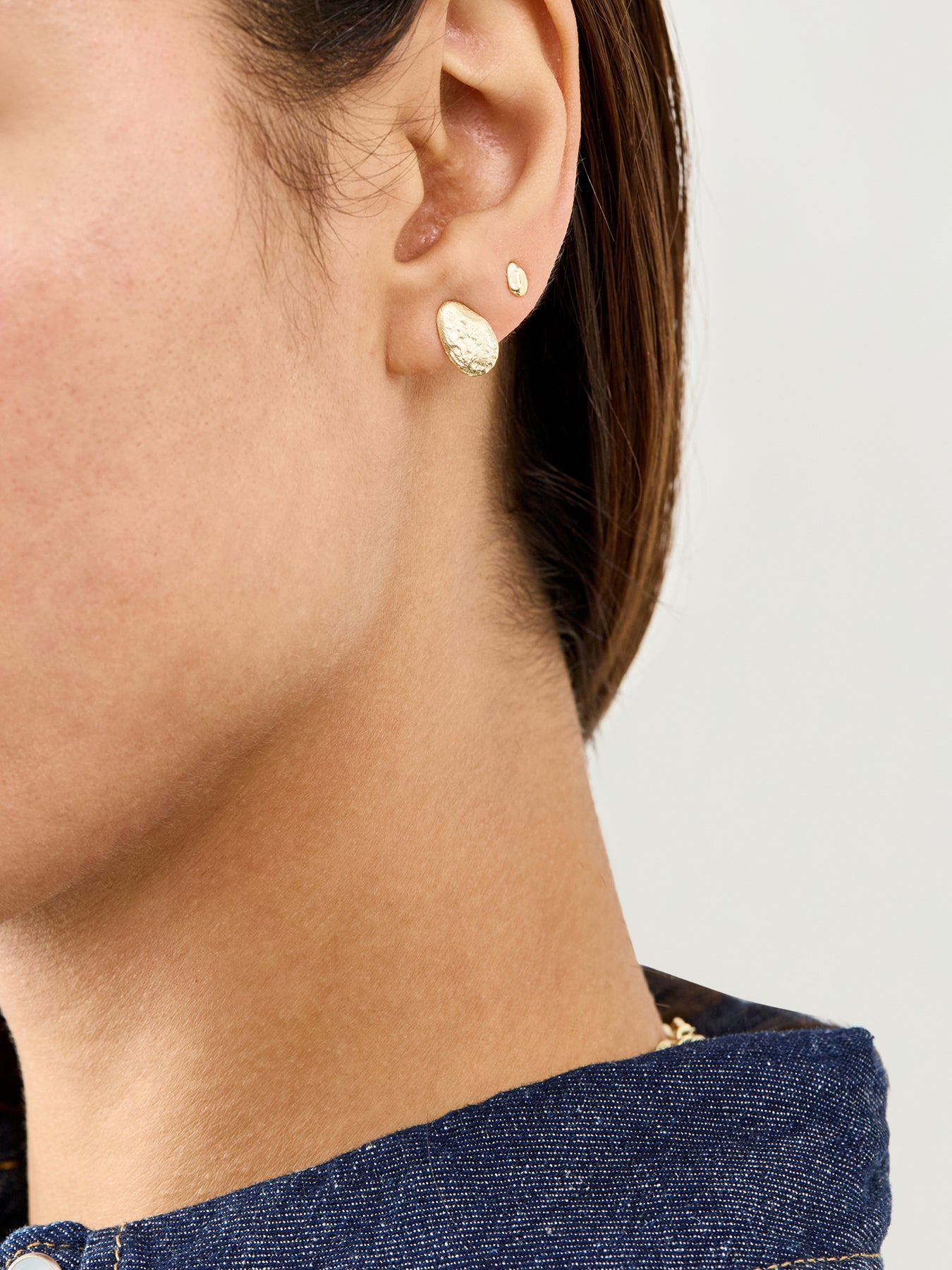 Stone Gold Plated Earring Set