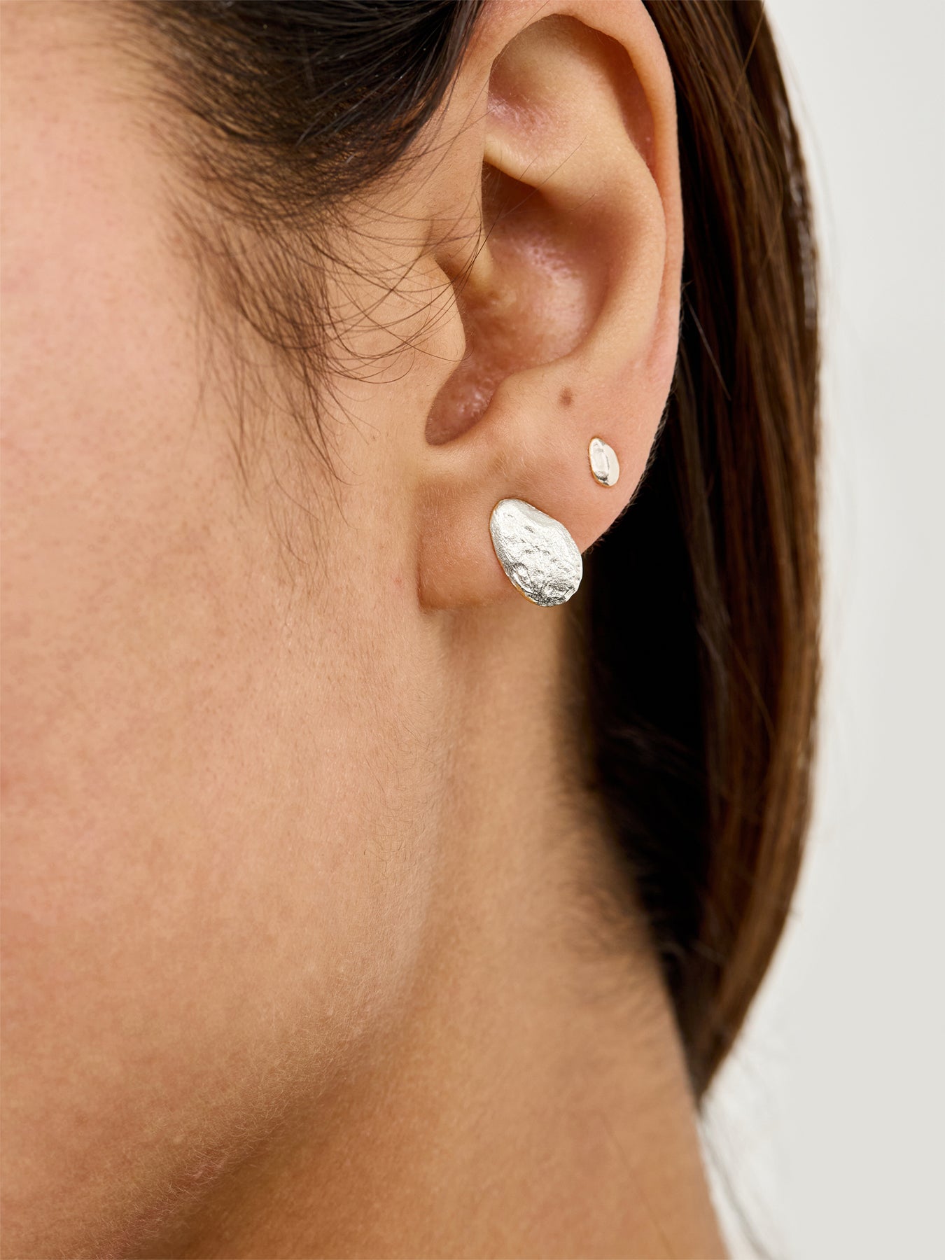 Stone Silver Plated Earring Set