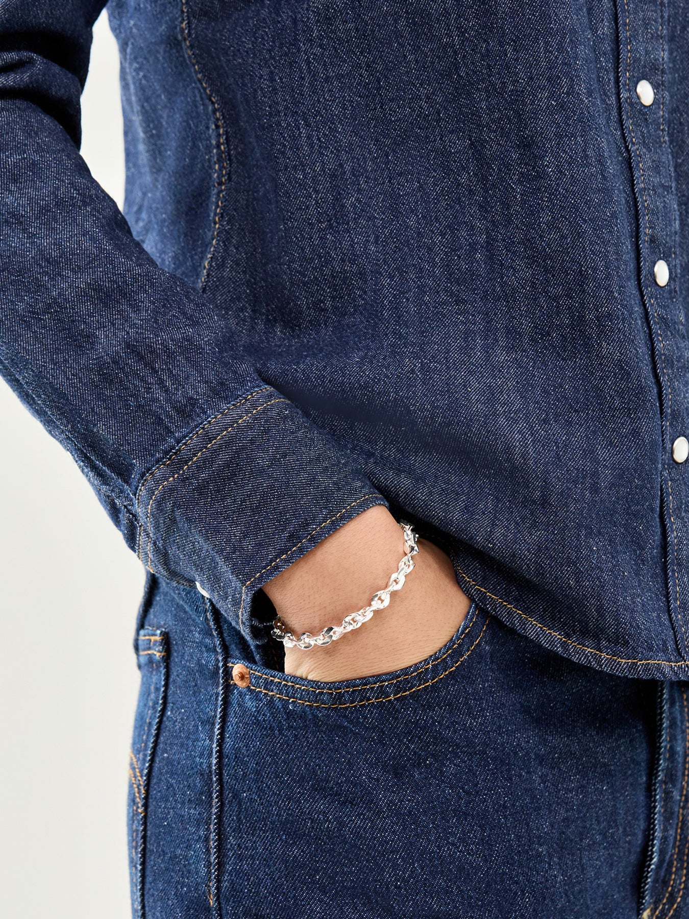 Sculpt Sterling Silver Plated Bracelet