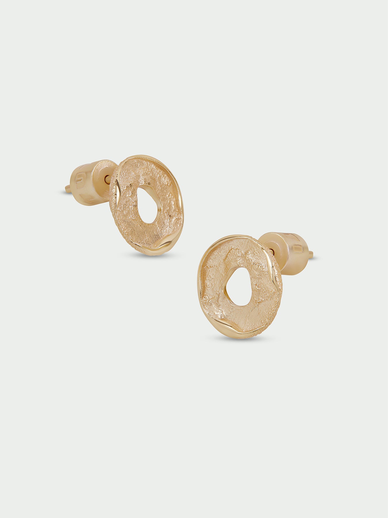 Natural Sterling Silver Plated Stud Earrings