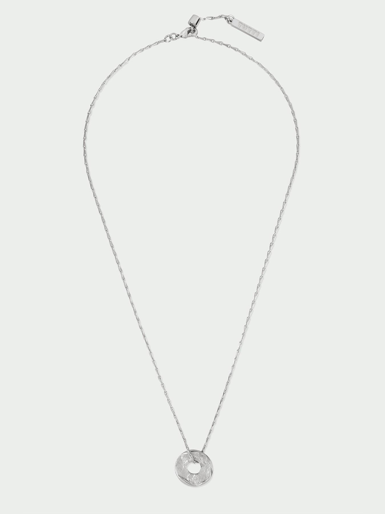 Natural Sterling Silver Plated Pendant Necklace