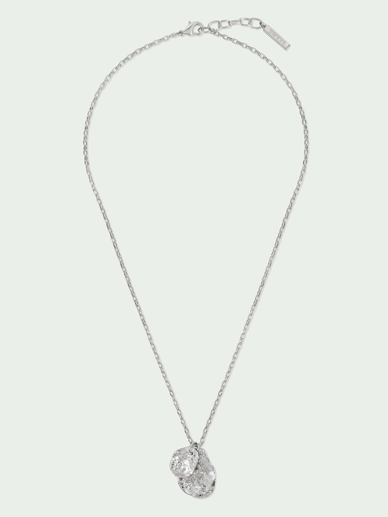 Light Sterling Silver Plated Pendant Necklace
