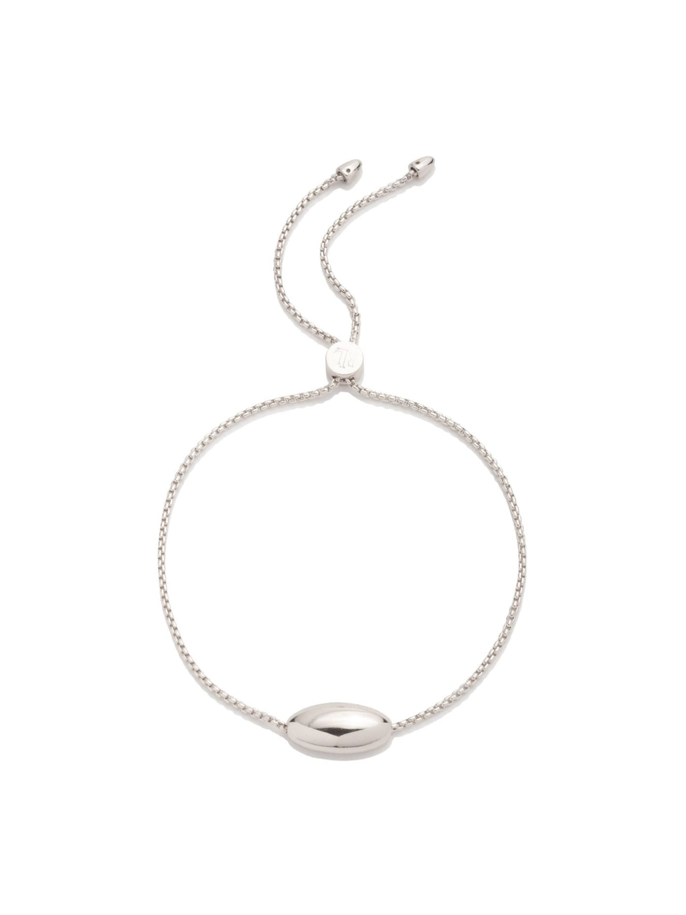 Pear Slider Bracelet Silver