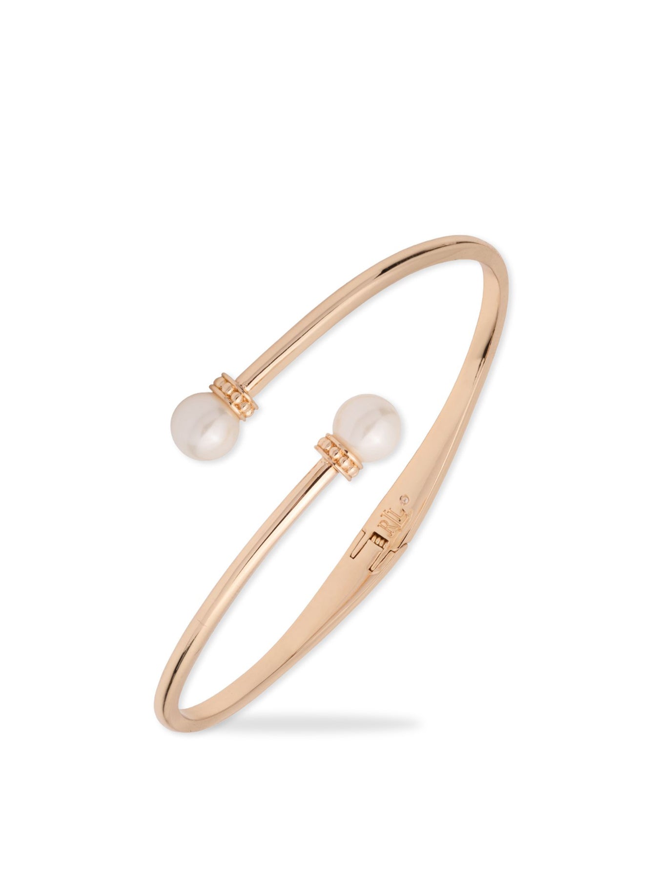 Pearl Bypass Cuff Bracelet Gold